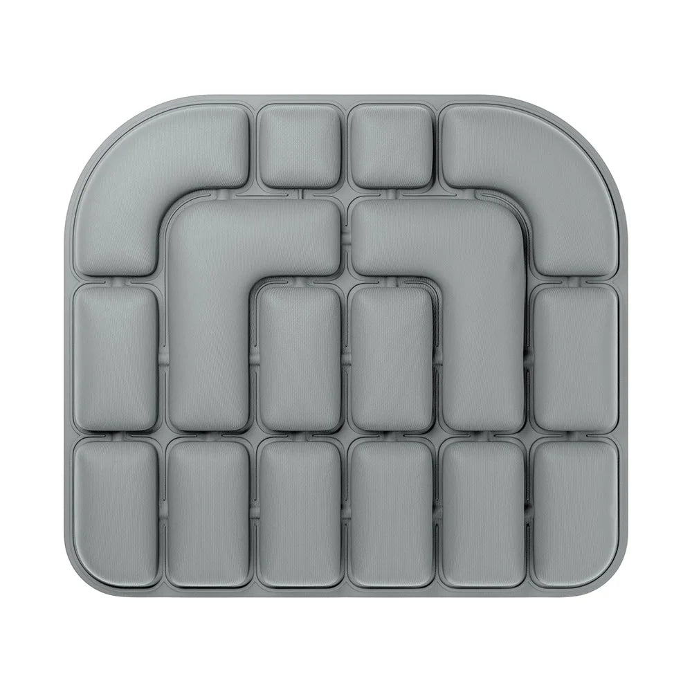 OORiver 3D Pressure Relief Air Cushion in Grey — top view of the 3D air-cell structure (46×41 cm)