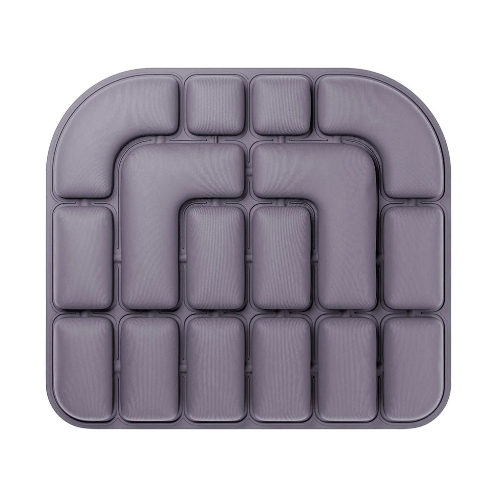 OORiver 3D Pressure Relief Air Cushion in Mauve — top view of the 3D air-cell structure (46×41 cm)