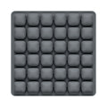 OORiver Adjustable Press-to-Inflate Seat Cushion in Charcoal — top view of the 36 air-cell grid