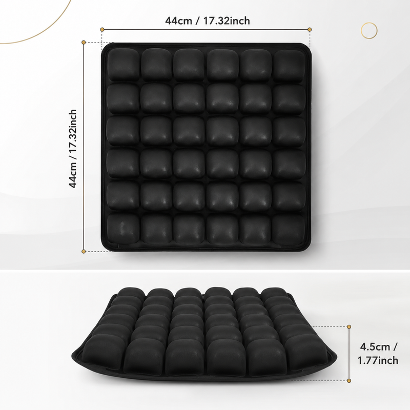 Inflatable Air-Cell Seat Cushion — Hollow Center & 36-Cell Anti-Slip