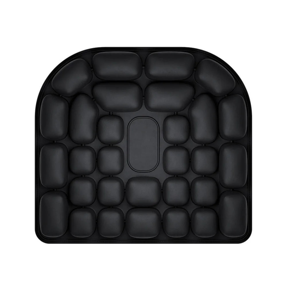 OORiver ergonomic comfort seat cushion in black — top view of the textured air-cell surface